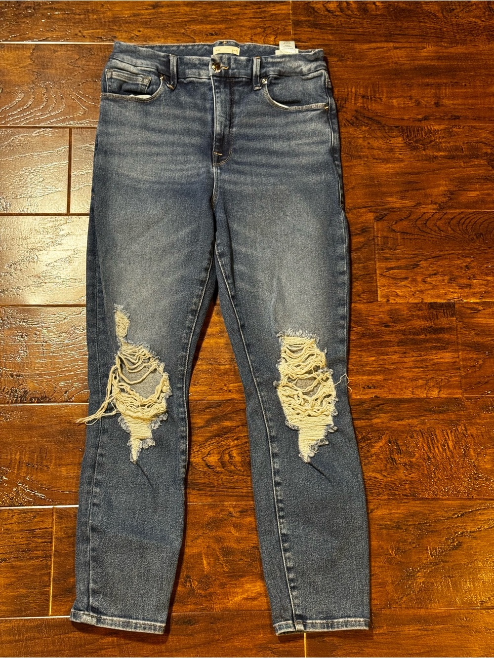 Good American Distressed Skinny Jeans Size 8
